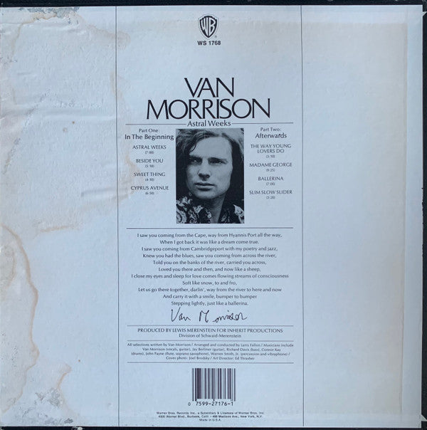 Van Morrison : Astral Weeks (LP, Album, RP, Spe)