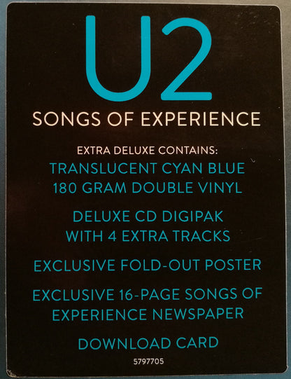 U2 : Songs Of Experience (Box, Dlx, Num + 2xLP, Album, Cya + CD, Album, Car)