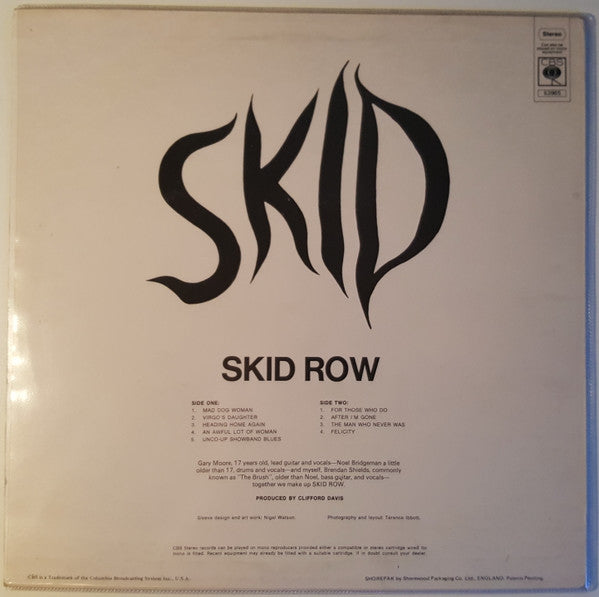 Skid Row (2) : Skid (LP, Album)