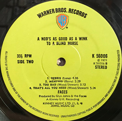 Faces (3) : A Nod's As Good As A Wink...To A Blind Horse (LP, Album, RE, RP)