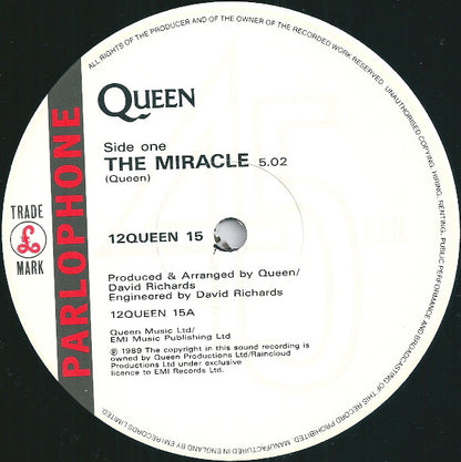 Queen : The Miracle (12", Single, Ltd)