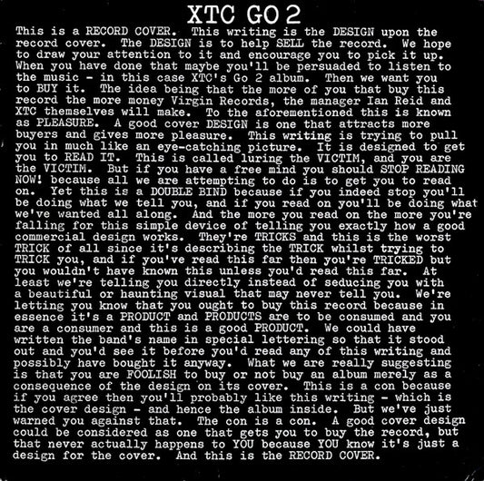 XTC : Go 2 (LP, Album)