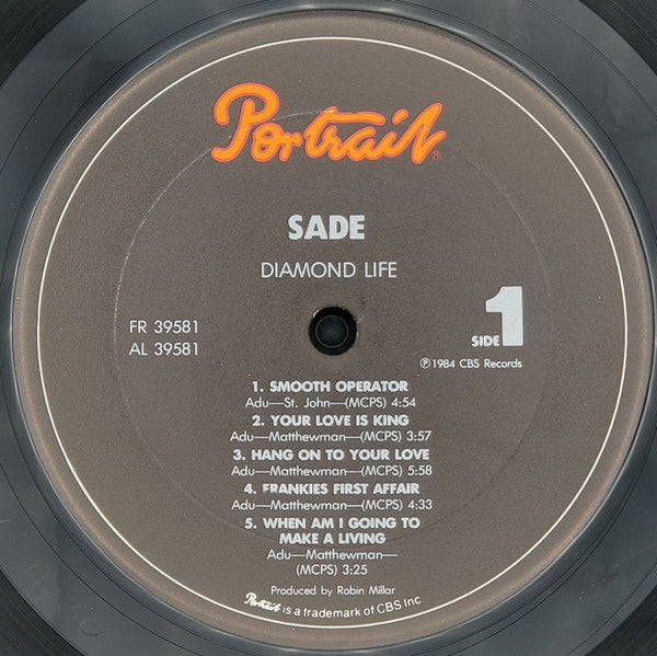 Sade : Diamond Life (LP, Album, Car)