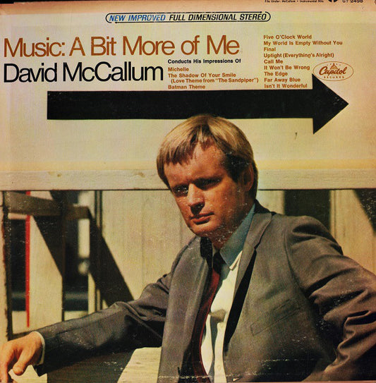 David McCallum : Music: A Bit More Of Me (LP, Album, Scr)