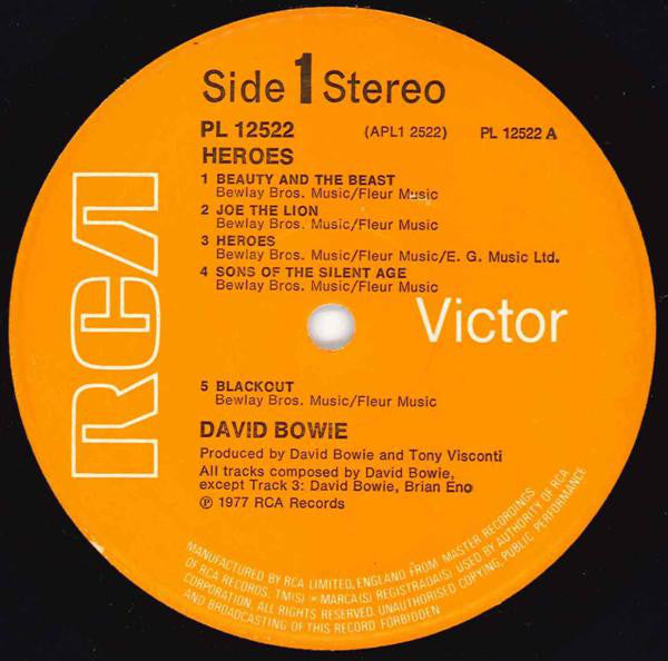 David Bowie : "Heroes" (LP, Album)