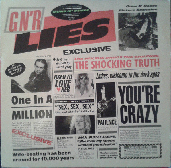 Guns N' Roses : G N' R Lies (LP, Album, 1st)