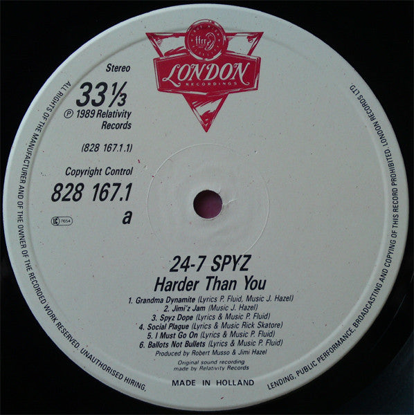 24-7 Spyz : Harder Than You (LP, Album)