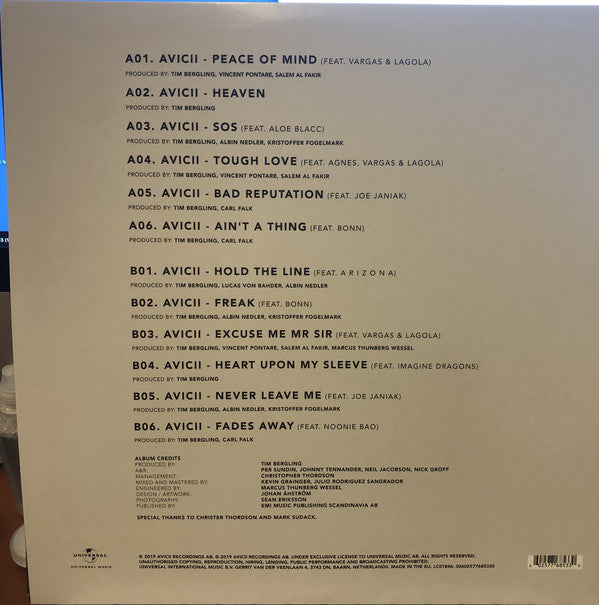 Avicii : Tim (LP, Album, gat)