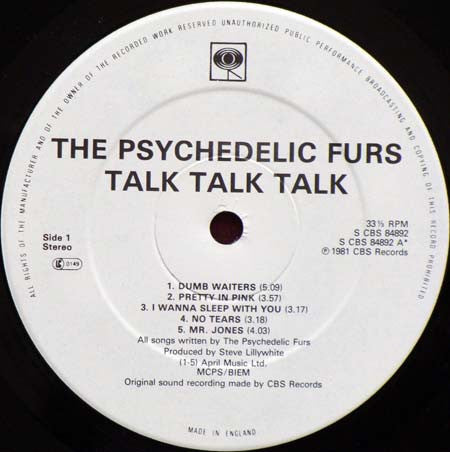 The Psychedelic Furs : Talk Talk Talk (LP, Album)