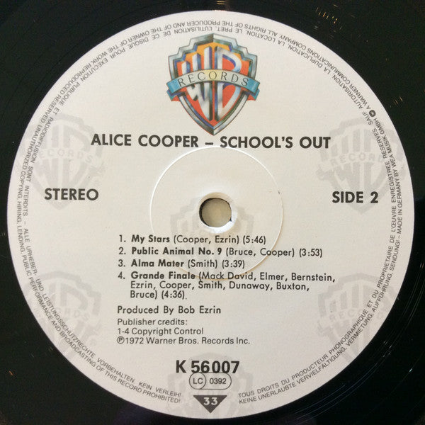 Alice Cooper : School's Out (LP, Album, RE)