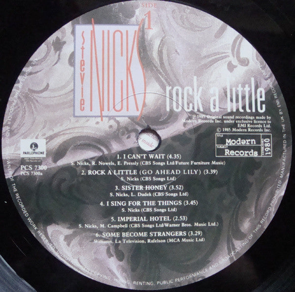 Stevie Nicks : Rock A Little (LP, Album)