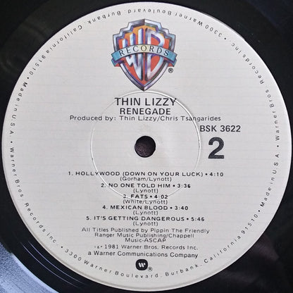 Thin Lizzy : Renegade (LP, Album, Jac)