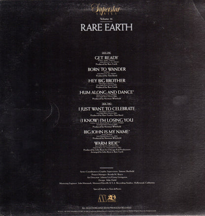 Rare Earth : Rare Earth (LP, Comp, RE)