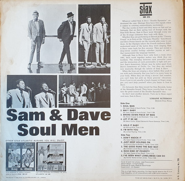 Sam & Dave : Soul Men (LP, Album)