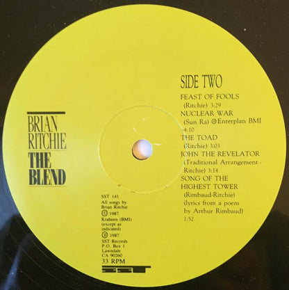 Brian Ritchie : The Blend (LP, Album)