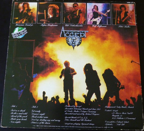 Accept : Restless & Wild (LP, Album, Cle)