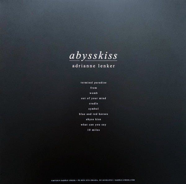 Adrianne Lenker : Abysskiss (LP, Album, Club, Num, RP, Ran)