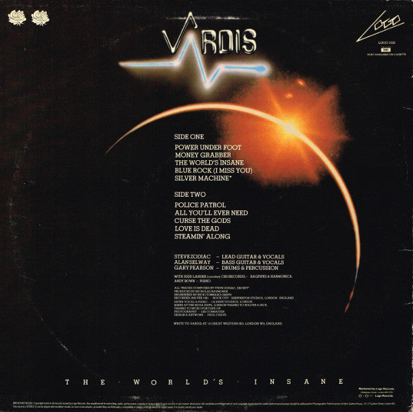 Vardis : The World's Insane (LP, Album)