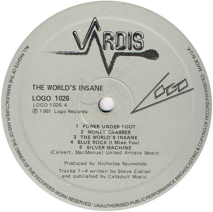 Vardis : The World's Insane (LP, Album)