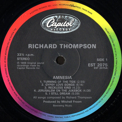 Richard Thompson : Amnesia (LP, Album)