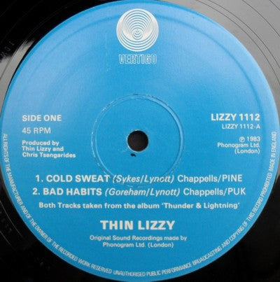 Thin Lizzy : Cold Sweat (12", Single)