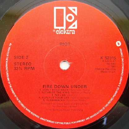 Riot (4) : Fire Down Under (LP, Album)