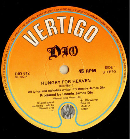 Dio (2) : Hungry For Heaven (12", Single)