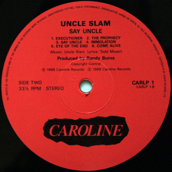 Uncle Slam : Say Uncle (LP, Album)