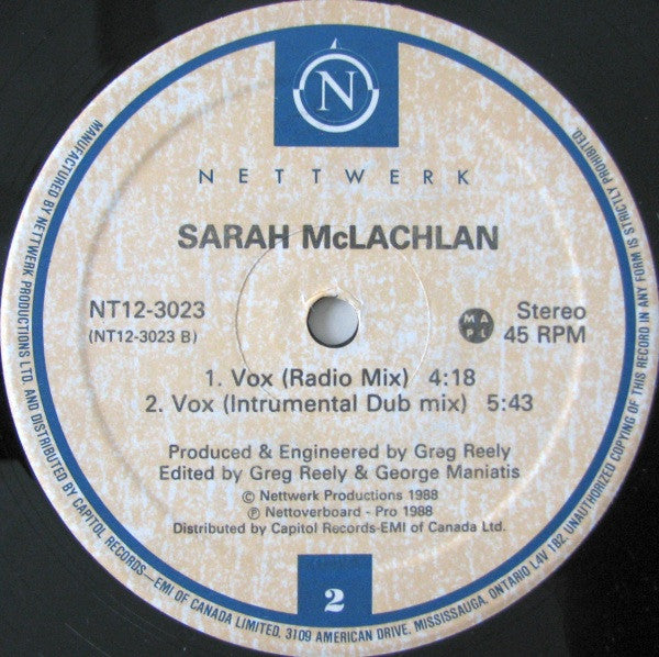 Sarah McLachlan : Vox (12")