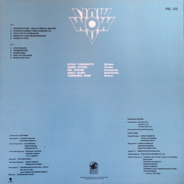 Vow Wow : Live (LP, Album)