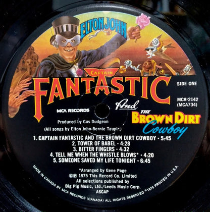 Elton John : Captain Fantastic And The Brown Dirt Cowboy (LP, Album)