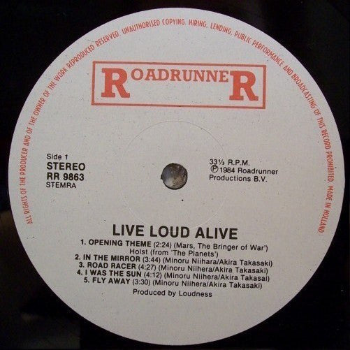 Loudness (5) : Live-Loud-Alive (Loudness In Tokyo) (2xLP, Album, Gat)