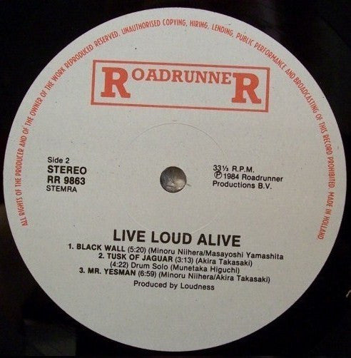 Loudness (5) : Live-Loud-Alive (Loudness In Tokyo) (2xLP, Album, Gat)