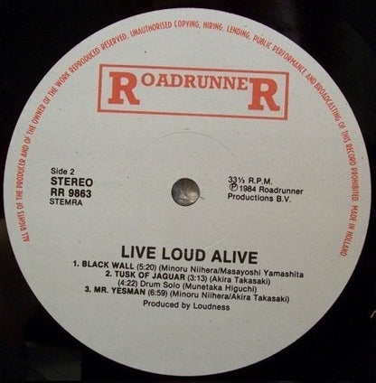 Loudness (5) : Live-Loud-Alive (Loudness In Tokyo) (2xLP, Album, Gat)