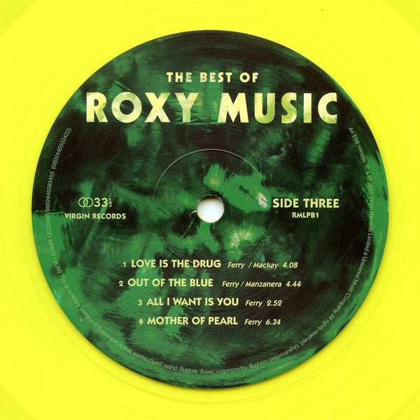 Roxy Music : The Best Of Roxy Music (2xLP, Comp, RE, RM, Yel)