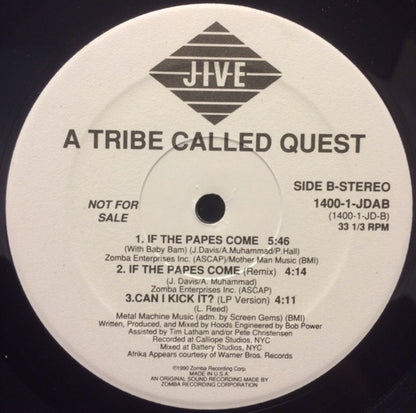 A Tribe Called Quest : Can I Kick It? (12", Promo)