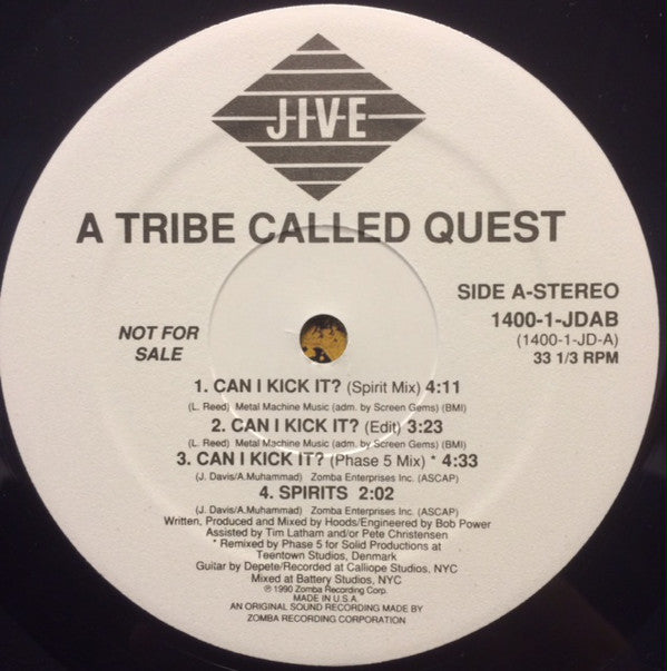 A Tribe Called Quest : Can I Kick It? (12", Promo)