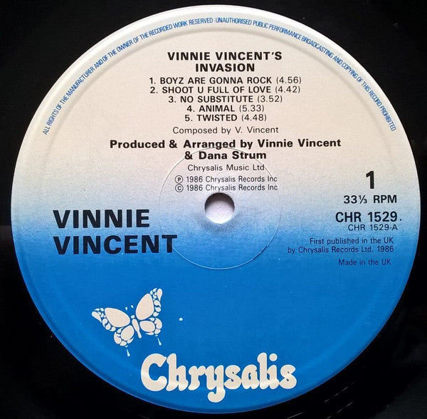 Vinnie Vincent Invasion : Vinnie Vincent Invasion (LP, Album)