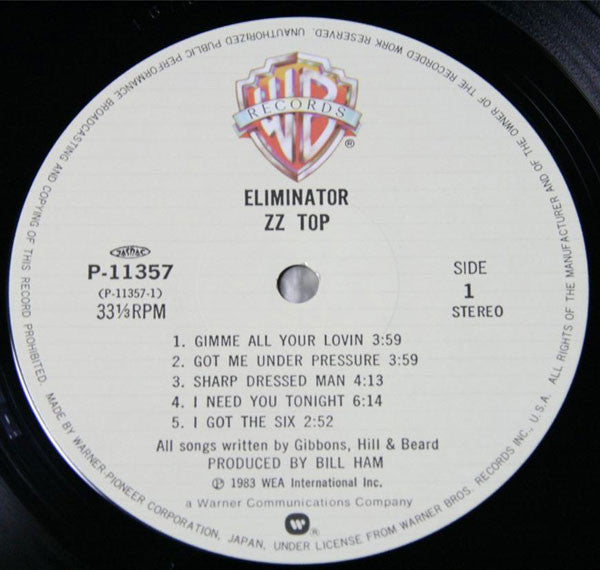 ZZ Top : Eliminator (LP, Album)