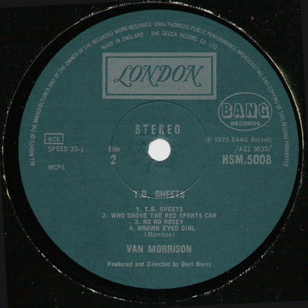 Van Morrison : T.B. Sheets (LP, Album)