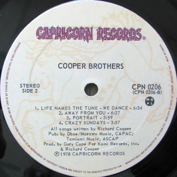 Cooper Brothers : Cooper Brothers (LP, Album)