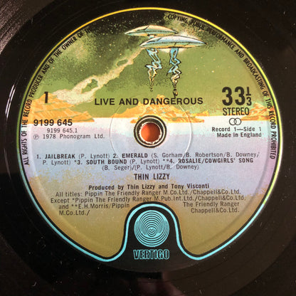 Thin Lizzy : Live And Dangerous (2xLP, Album, 1st)