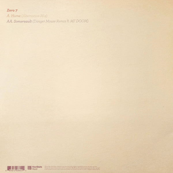 Zero 7 : Home / Somersault (10", Single, RP, Eco)