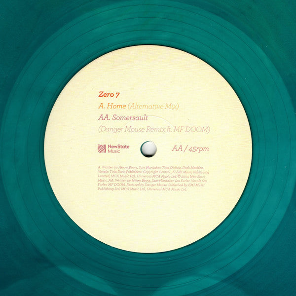 Zero 7 : Home / Somersault (10", Single, RP, Eco)