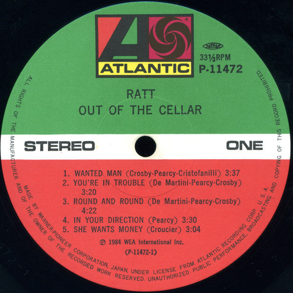 Ratt : Out Of The Cellar (LP, Album)