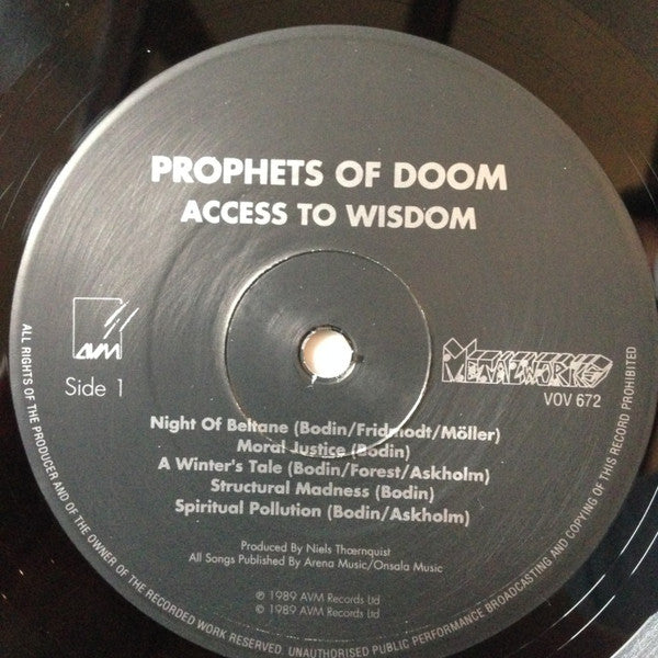 Prophets Of Doom (2) : Access To Wisdom (LP, Album)