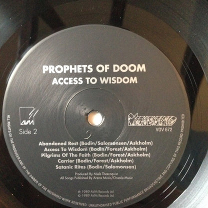 Prophets Of Doom (2) : Access To Wisdom (LP, Album)