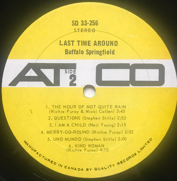 Buffalo Springfield : Last Time Around (LP, Album)