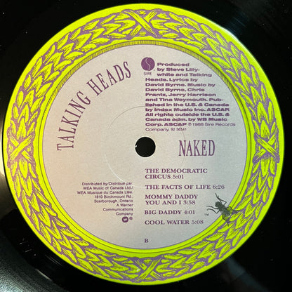 Talking Heads : Naked (LP, Album, Uni)