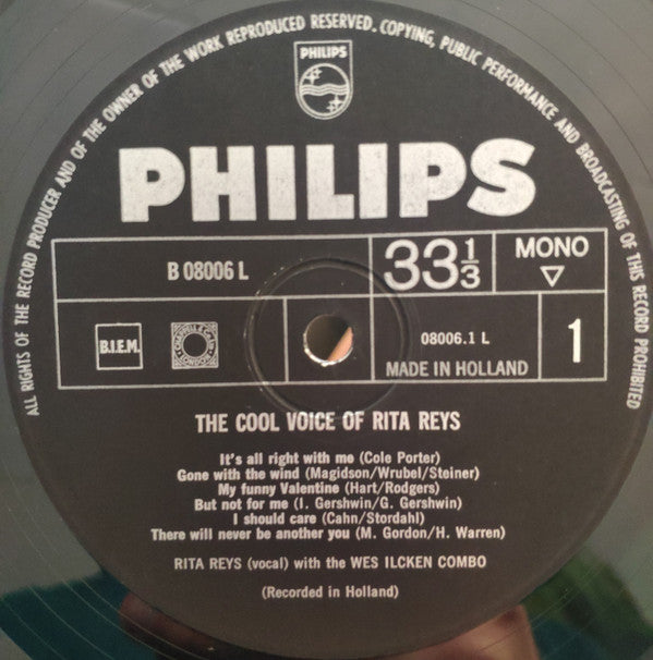 Rita Reys : The Cool Voice Of Rita Reys (LP, Album, Mono, RE)